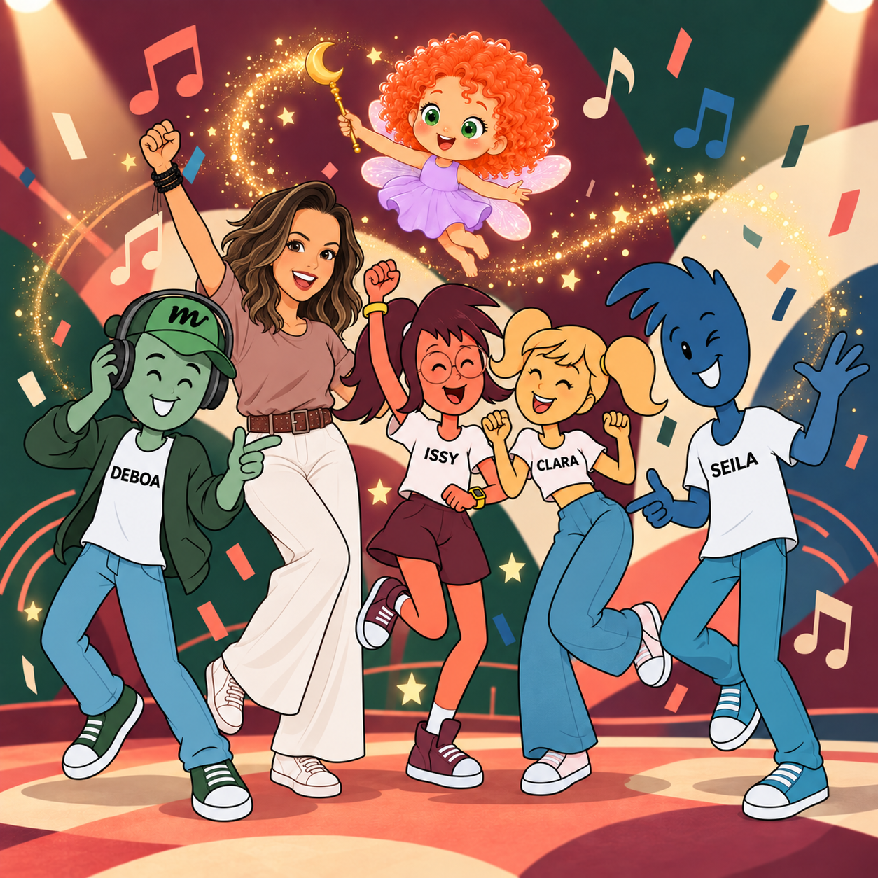 Cláudia Botelho com a Turma Rumo